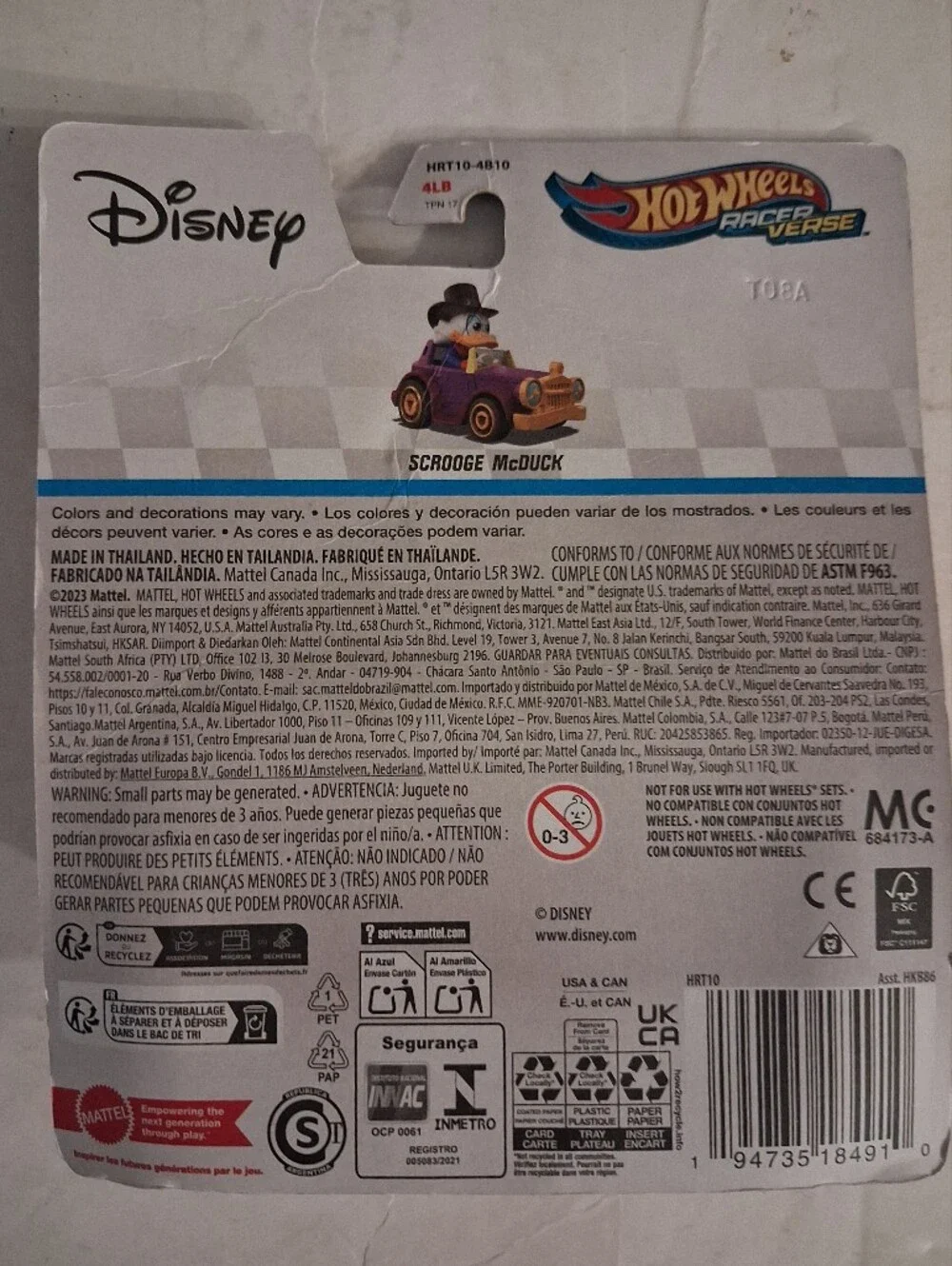 NEW 2024 Hot Wheels Racer Verse SCROOGE MCDUCK Disney